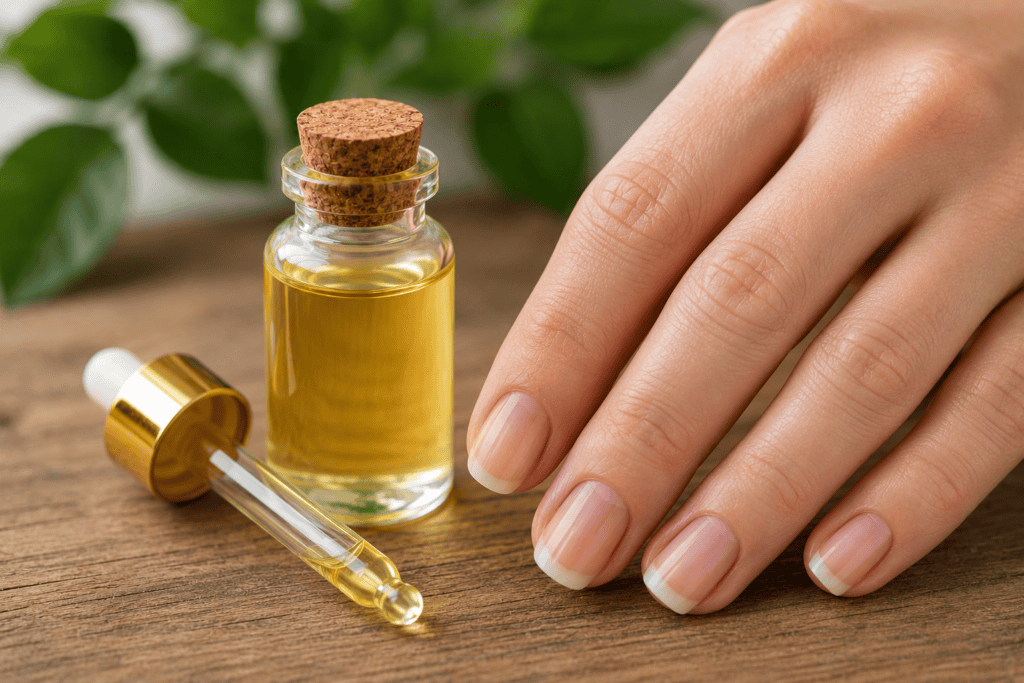 زيت مخصص لترطيب الأظافر والجلد المحيط بها للمساعدة في تقوية الأظافر